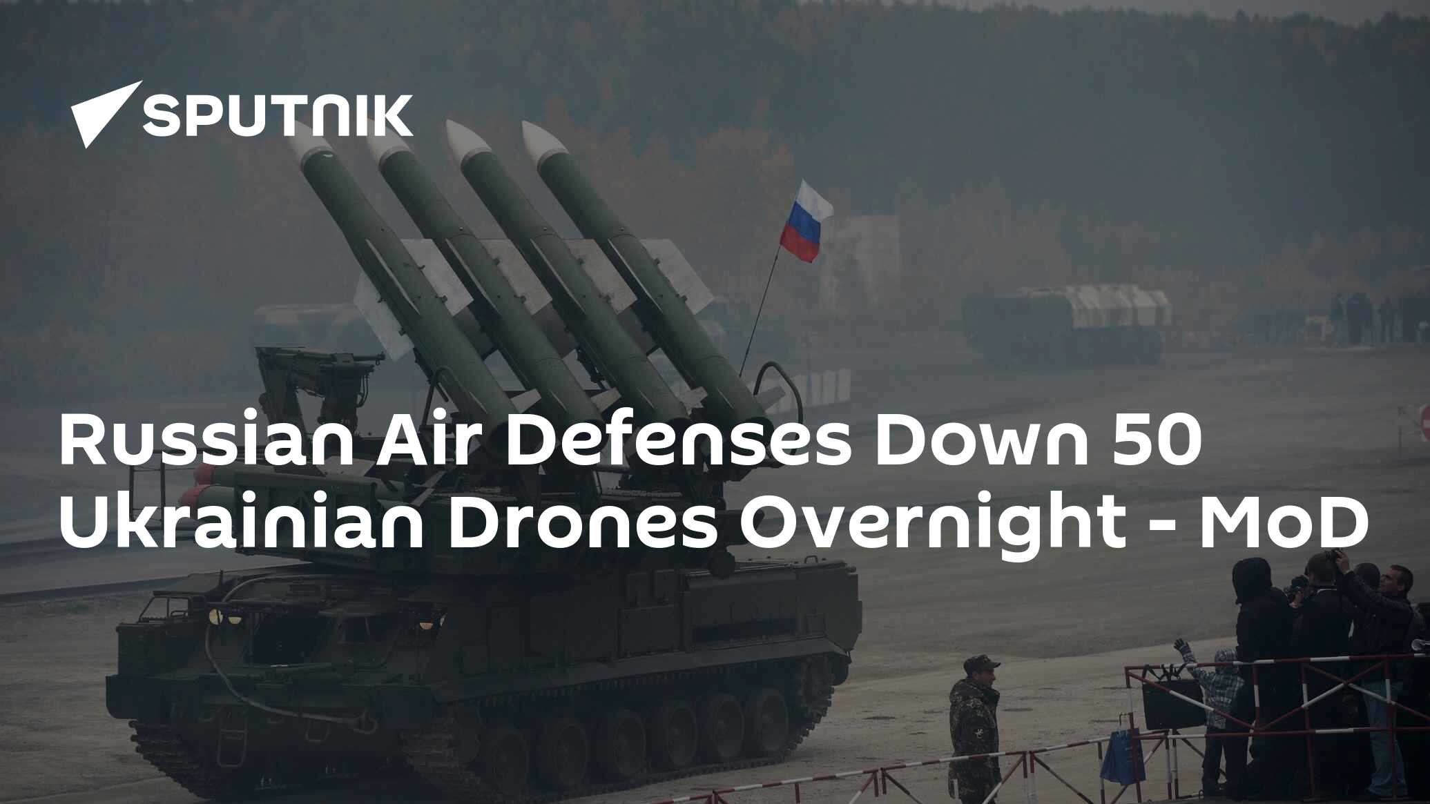 Russia Intercepts 50 Ukrainian Drones in Widespread Overnight Strike